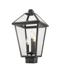 Z-LITE TALBOT OUTDOOR POST MOUNT FIXTURE | 579PHBS-BK - Post