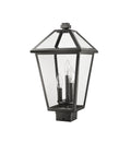 Z-LITE TALBOT OUTDOOR POST MOUNT FIXTURE | 579PHBS-BK - Post
