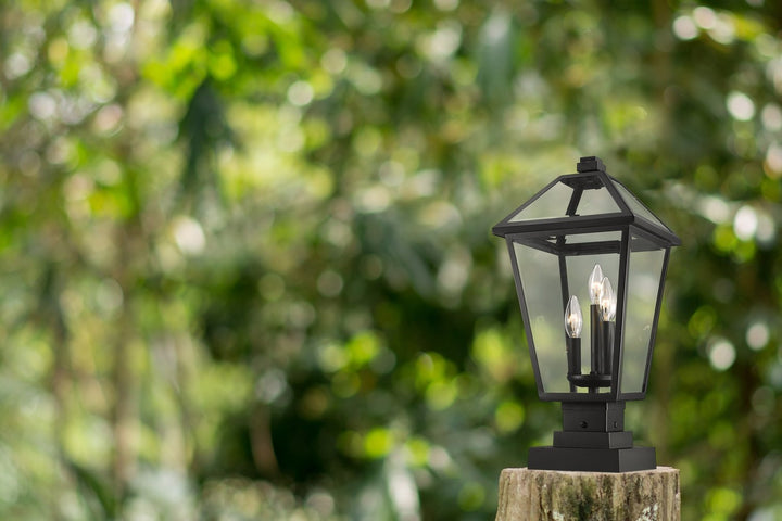 Z-LITE TALBOT OUTDOOR PIER MOUNTED FIXTURE | 579PHBS-SQPM-BK - Post
