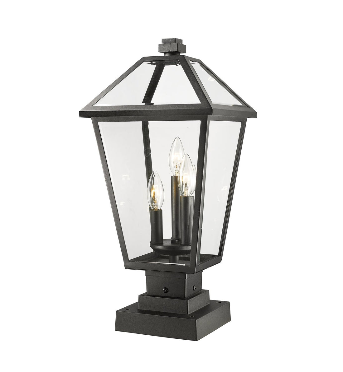 Z-LITE TALBOT OUTDOOR PIER MOUNTED FIXTURE | 579PHBS-SQPM-BK