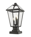 Z-LITE TALBOT OUTDOOR PIER MOUNTED FIXTURE | 579PHBS-SQPM-BK