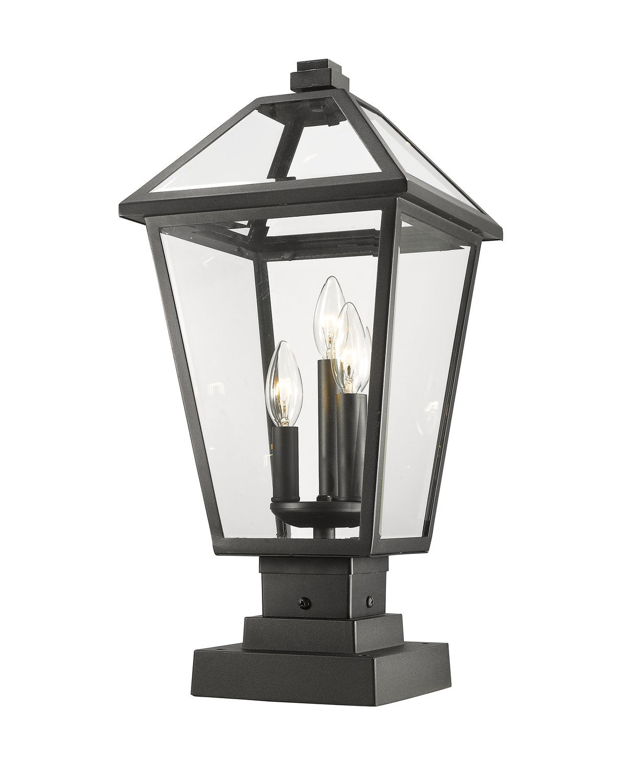 Z-LITE TALBOT OUTDOOR PIER MOUNTED FIXTURE | 579PHBS-SQPM-BK