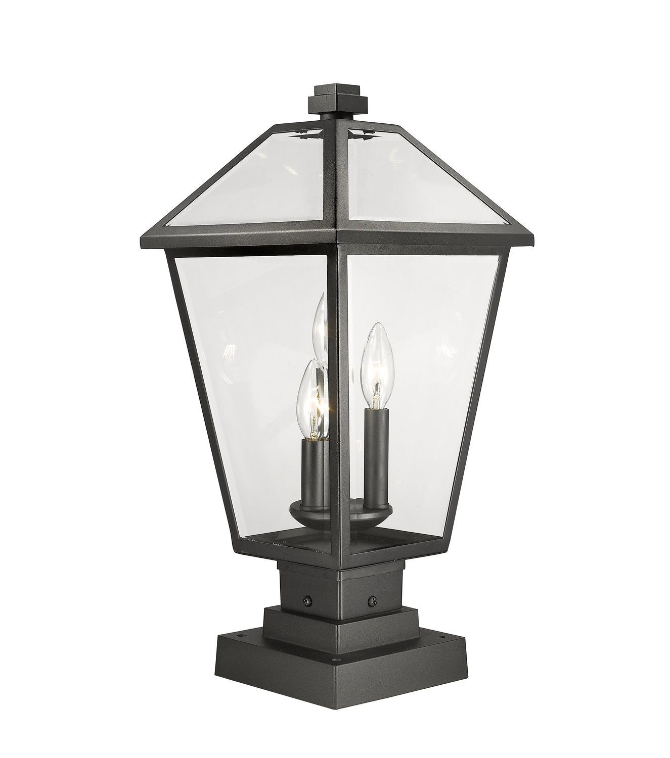 Z-LITE TALBOT OUTDOOR PIER MOUNTED FIXTURE | 579PHBS-SQPM-BK - Post