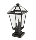 Z-LITE TALBOT OUTDOOR PIER MOUNTED FIXTURE | 579PHBS-SQPM-BK - Post