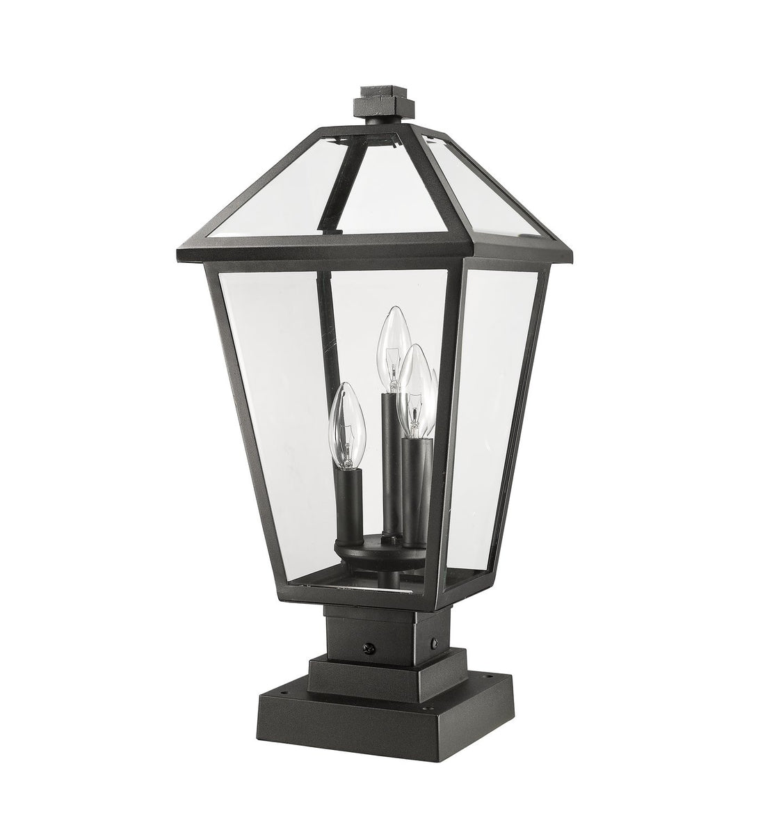 Z-LITE TALBOT OUTDOOR PIER MOUNTED FIXTURE | 579PHBS-SQPM-BK