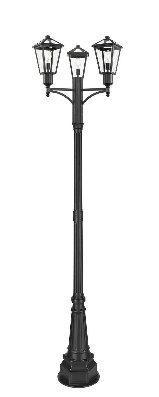 Z-LITE TALBOT OUTDOOR POST MOUNTED FIXTURE | 579PHMR-3-564P-BK - Post