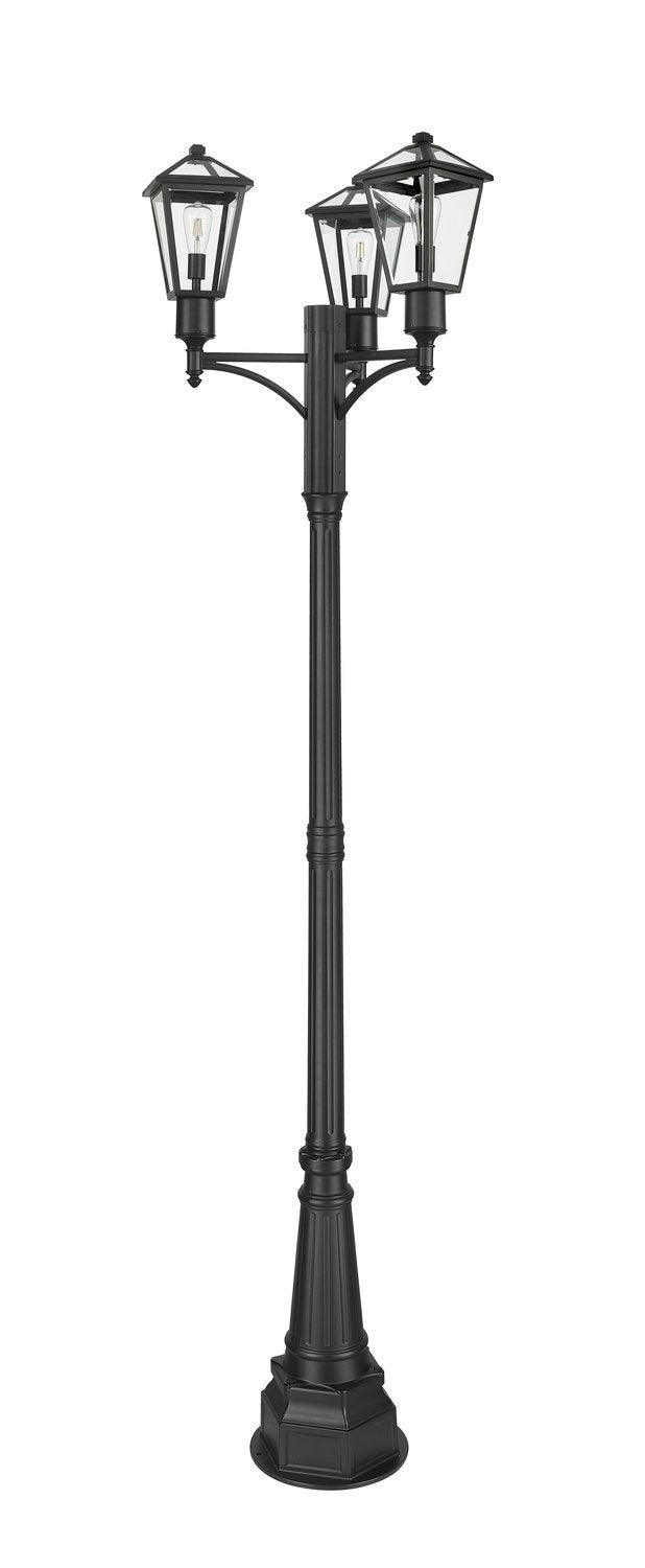Z-LITE TALBOT OUTDOOR POST MOUNTED FIXTURE | 579PHMR-3-564P-BK - Post
