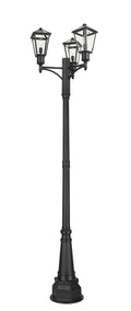 Z-LITE TALBOT OUTDOOR POST MOUNTED FIXTURE | 579PHMR-3-564P-BK - Post