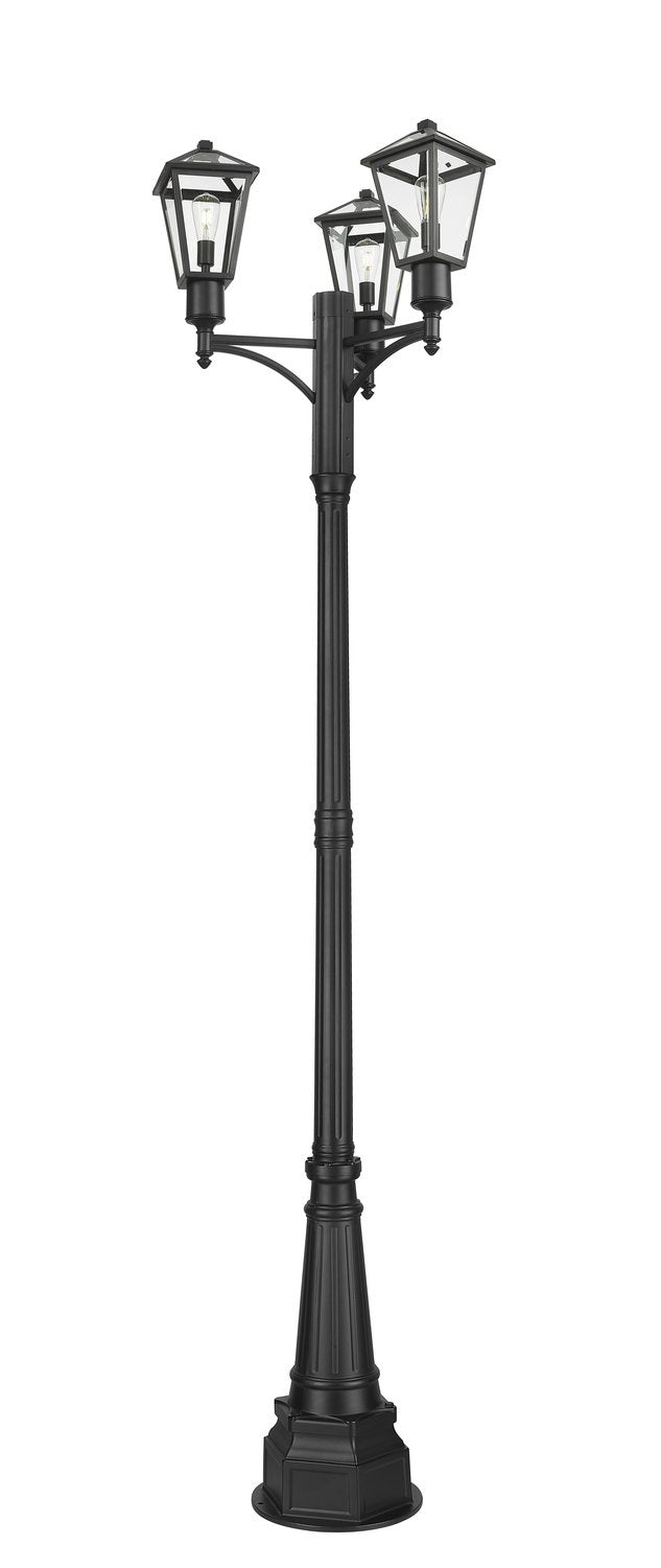 Z-LITE TALBOT OUTDOOR POST MOUNTED FIXTURE | 579PHMR-3-564P-BK - Post