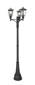 Z-LITE TALBOT OUTDOOR POST MOUNTED FIXTURE | 579PHMR-3-564P-BK - Post