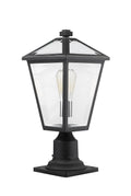 Z-LITE TALBOT OUTDOOR PIER MOUNTED FIXTURE | 579PHMR-533PM-BK - Post