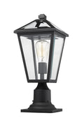 Z-LITE TALBOT OUTDOOR PIER MOUNTED FIXTURE | 579PHMR-533PM-BK - Post