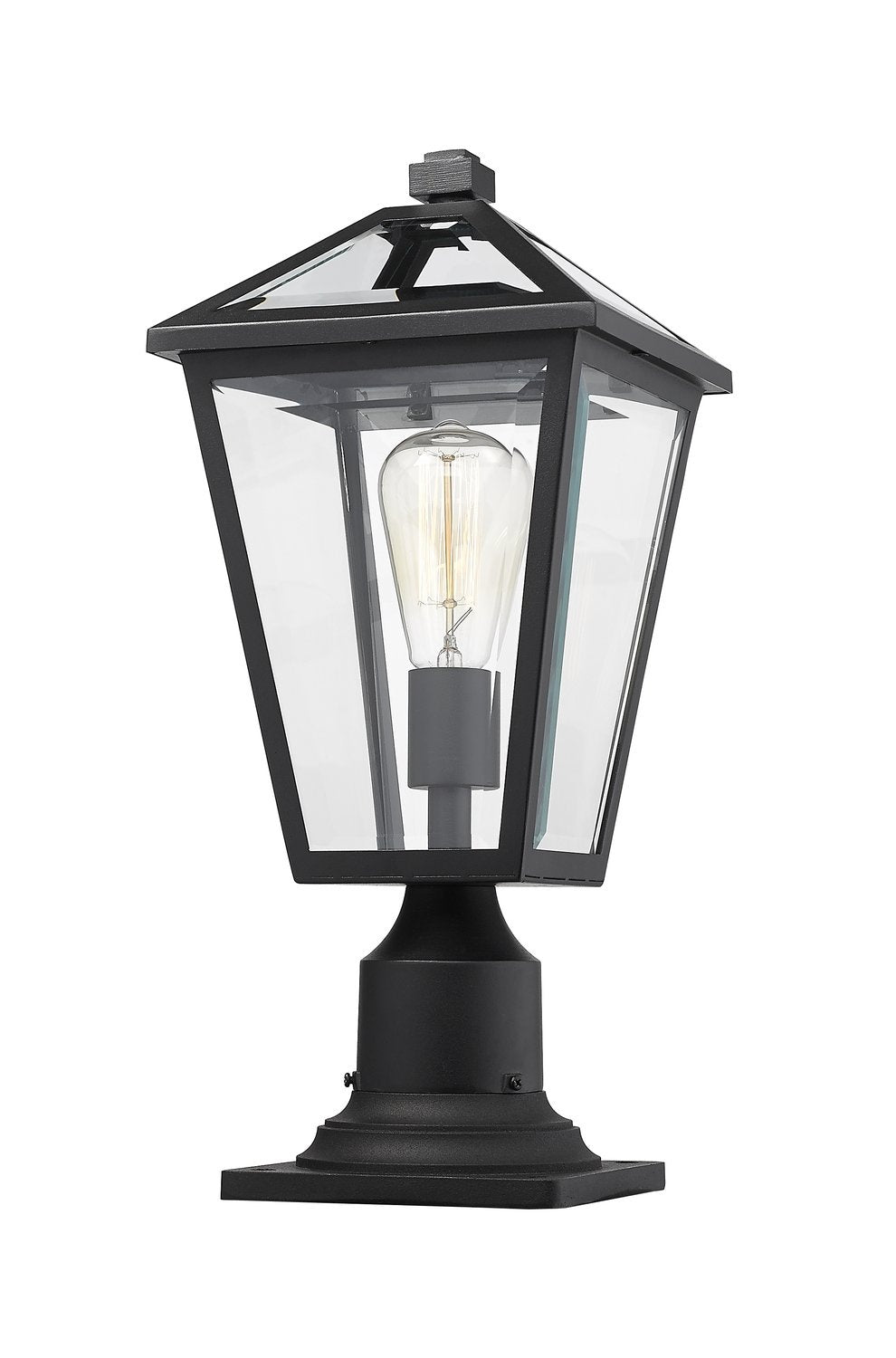 Z-LITE TALBOT OUTDOOR PIER MOUNTED FIXTURE | 579PHMR-533PM-BK - Post