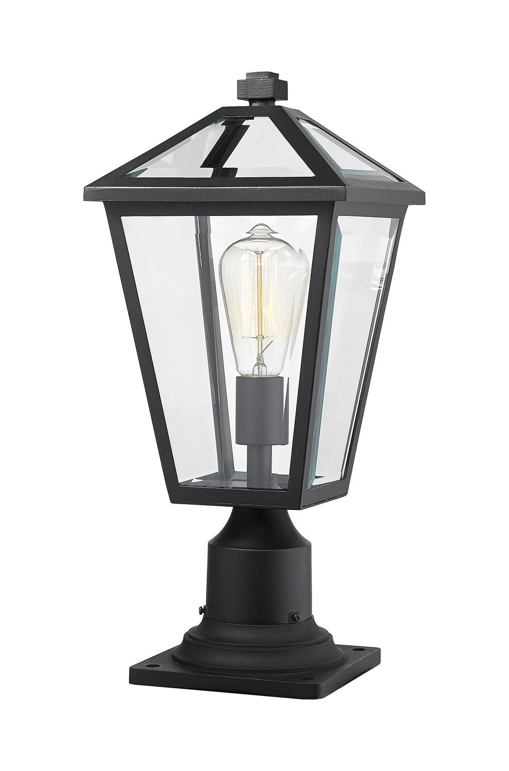 Z-LITE TALBOT OUTDOOR PIER MOUNTED FIXTURE | 579PHMR-533PM-BK - Post