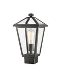 Z-LITE TALBOT OUTDOOR POST MOUNT FIXTURE | 579PHMS-BK - Post