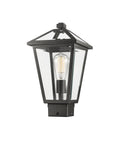 Z-LITE TALBOT OUTDOOR POST MOUNT FIXTURE | 579PHMS-BK - Post