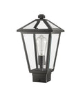 Z-LITE TALBOT OUTDOOR POST MOUNT FIXTURE | 579PHMS-BK - Post