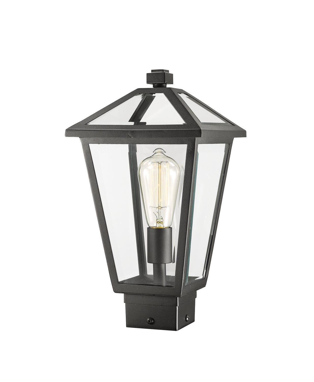 Z-LITE TALBOT OUTDOOR POST MOUNT FIXTURE | 579PHMS-BK - Post