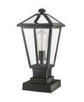 Z-LITE TALBOT OUTDOOR PIER MOUNTED FIXTURE | 579PHMS-SQPM-BK