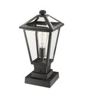 Z-LITE TALBOT OUTDOOR PIER MOUNTED FIXTURE | 579PHMS-SQPM-BK