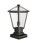 Z-LITE TALBOT OUTDOOR PIER MOUNTED FIXTURE | 579PHMS-SQPM-BK