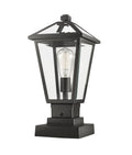 Z-LITE TALBOT OUTDOOR PIER MOUNTED FIXTURE | 579PHMS-SQPM-BK - Post