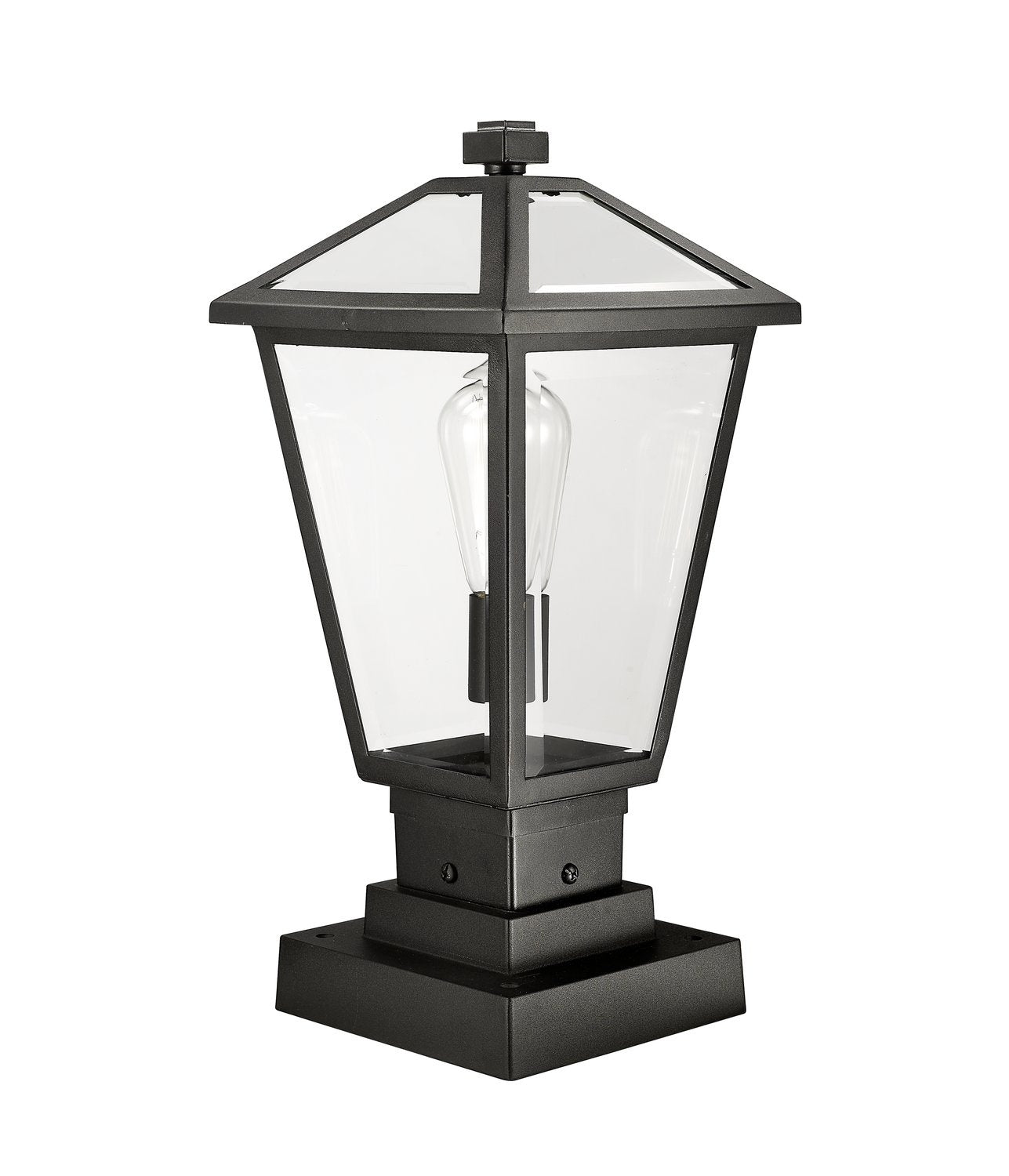 Z-LITE TALBOT OUTDOOR PIER MOUNTED FIXTURE | 579PHMS-SQPM-BK - Post