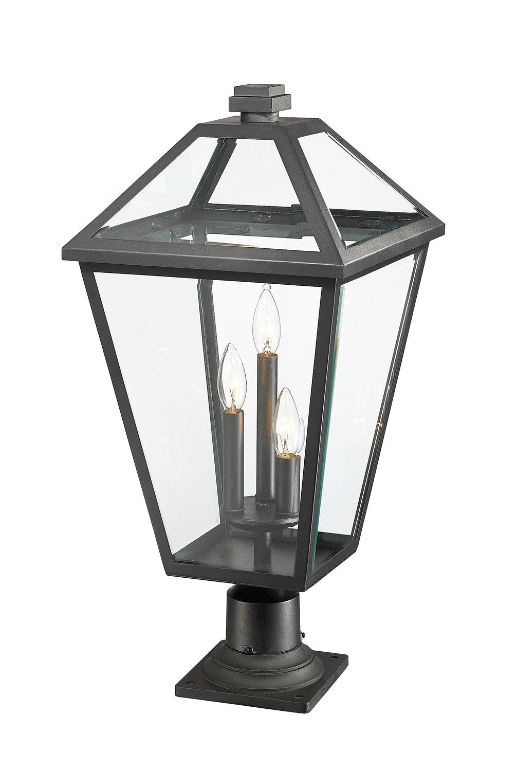 Z-LITE TALBOT OUTDOOR PIER MOUNTED FIXTURE | 579PHXLR-533PM-BK - Post