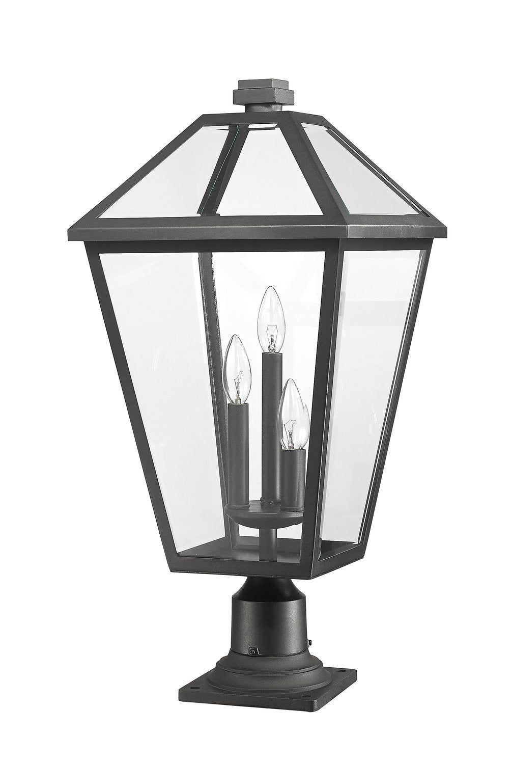 Z-LITE TALBOT OUTDOOR PIER MOUNTED FIXTURE | 579PHXLR-533PM-BK - Post
