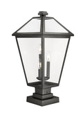 Z-LITE TALBOT OUTDOOR PIER MOUNTED FIXTURE | 579PHXLS-SQPM-BK - Post
