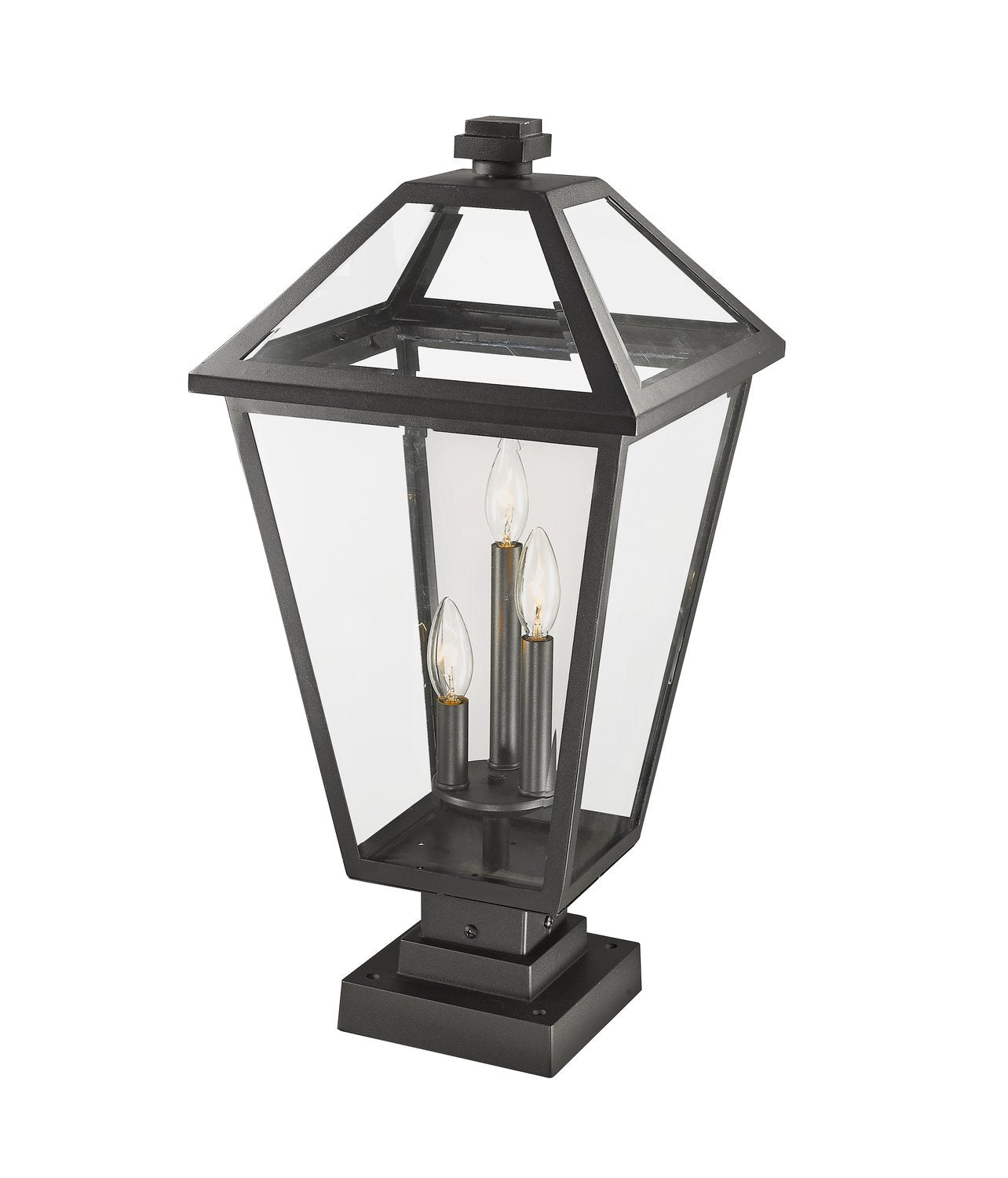 Z-LITE TALBOT OUTDOOR PIER MOUNTED FIXTURE | 579PHXLS-SQPM-BK