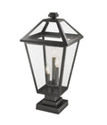 Z-LITE TALBOT OUTDOOR PIER MOUNTED FIXTURE | 579PHXLS-SQPM-BK - Post