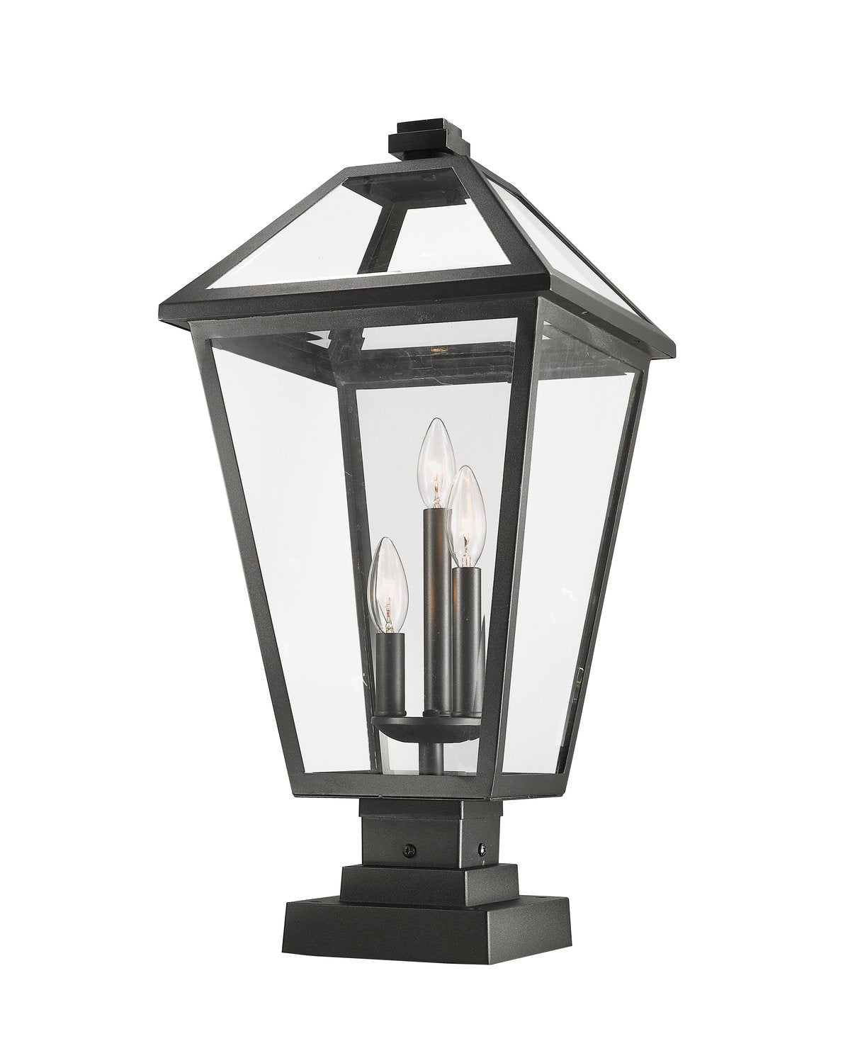 Z-LITE TALBOT OUTDOOR PIER MOUNTED FIXTURE | 579PHXLS-SQPM-BK