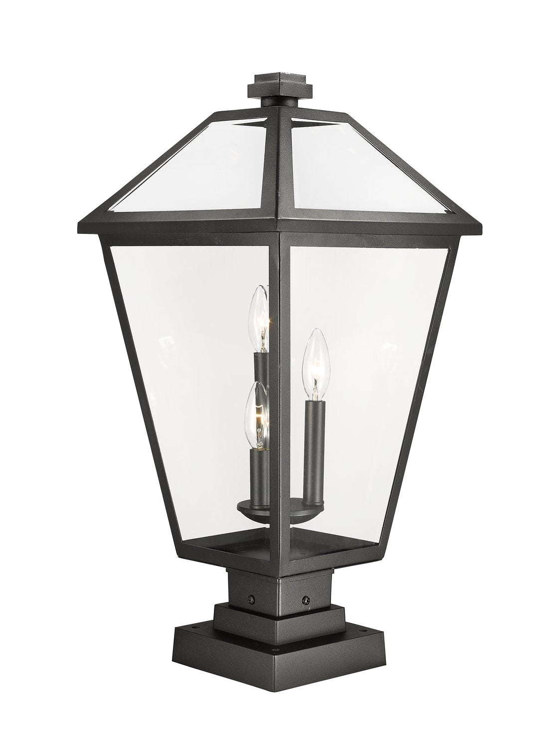 Z-LITE TALBOT OUTDOOR PIER MOUNTED FIXTURE | 579PHXLS-SQPM-BK