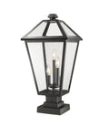 Z-LITE TALBOT OUTDOOR PIER MOUNTED FIXTURE | 579PHXLS-SQPM-BK