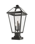Z-LITE TALBOT OUTDOOR PIER MOUNTED FIXTURE | 579PHXLS-SQPM-BK - Post