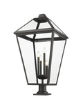 Z-LITE TALBOT OUTDOOR PIER MOUNTED FIXTURE | 579PHXLXR-533PM-BK - Post