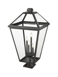 Z-LITE TALBOT OUTDOOR PIER MOUNTED FIXTURE | 579PHXLXR-533PM-BK - Post