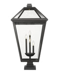 Z-LITE TALBOT OUTDOOR PIER MOUNTED FIXTURE | 579PHXLXS-SQPM-BK - Post