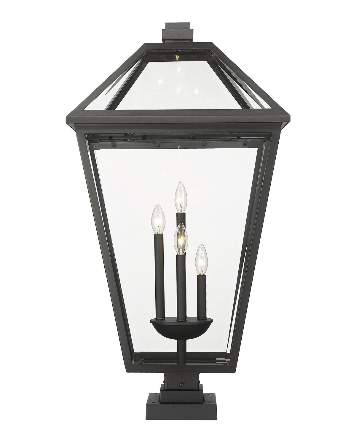 Z-LITE TALBOT OUTDOOR PIER MOUNTED FIXTURE | 579PHXLXS-SQPM-BK - Post