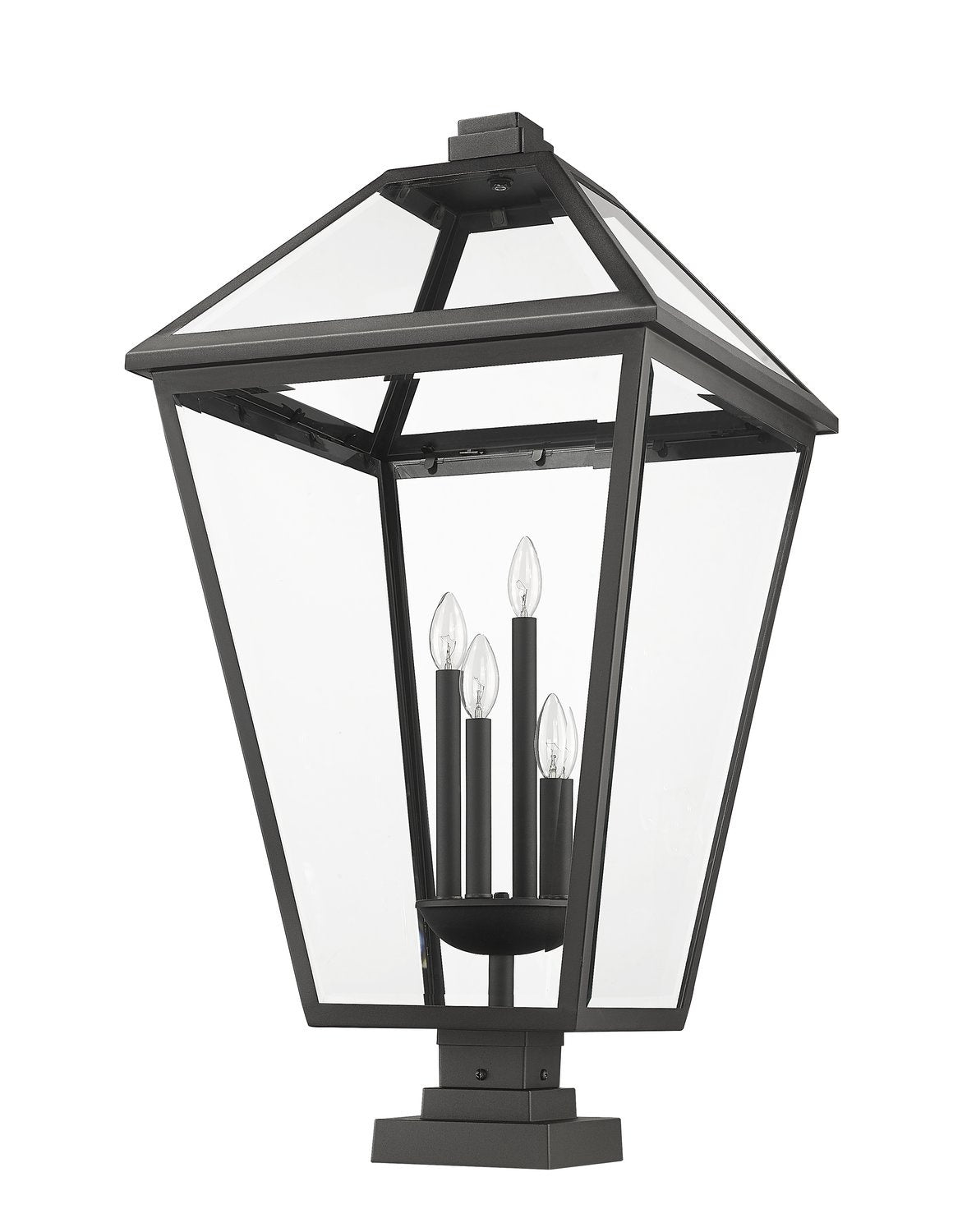 Z-LITE TALBOT OUTDOOR PIER MOUNTED FIXTURE | 579PHXLXS-SQPM-BK