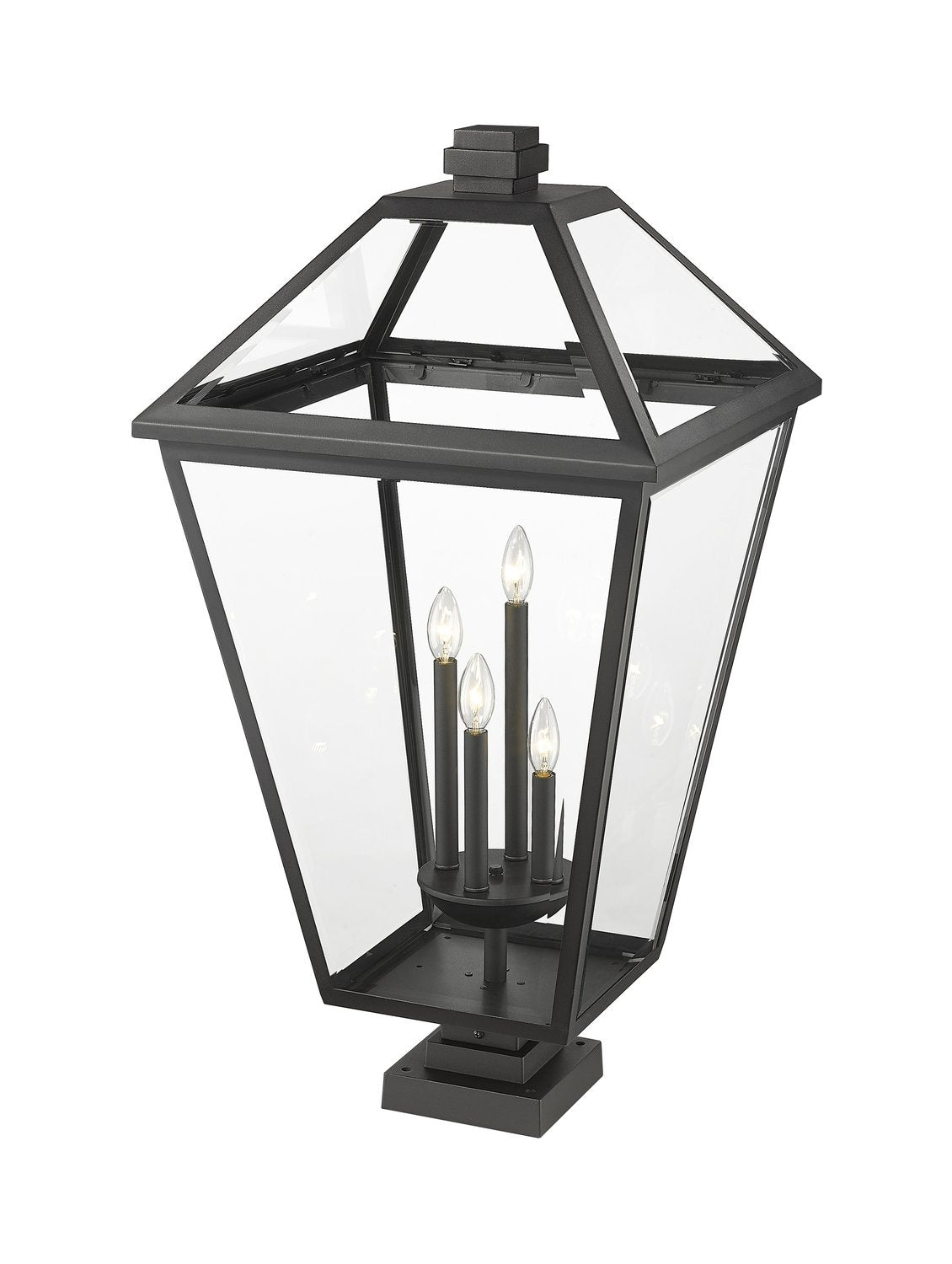 Z-LITE TALBOT OUTDOOR PIER MOUNTED FIXTURE | 579PHXLXS-SQPM-BK - Post
