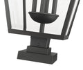 Z-LITE TALBOT OUTDOOR PIER MOUNTED FIXTURE | 579PHXLXS-SQPM-BK - Post