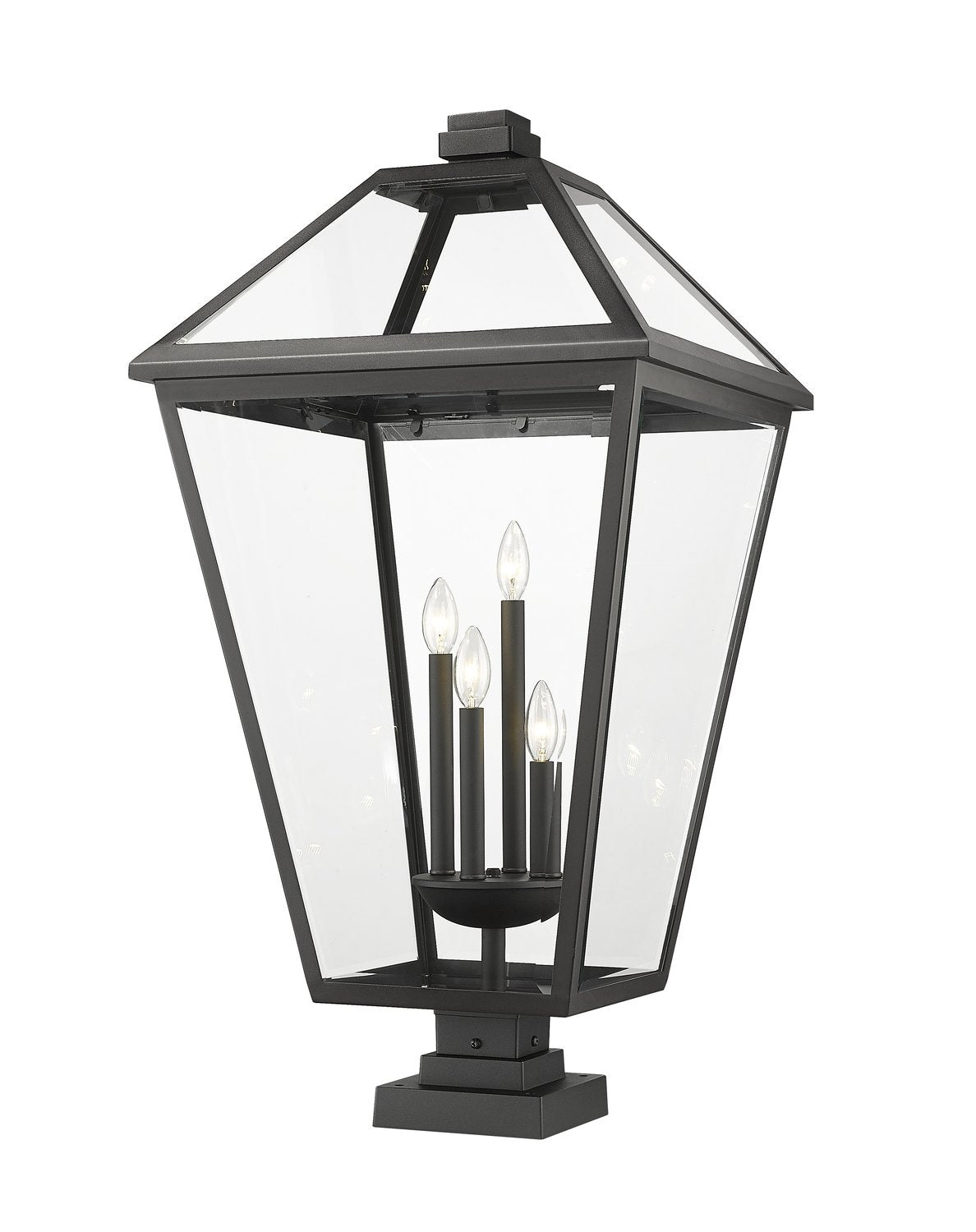 Z-LITE TALBOT OUTDOOR PIER MOUNTED FIXTURE | 579PHXLXS-SQPM-BK - Post