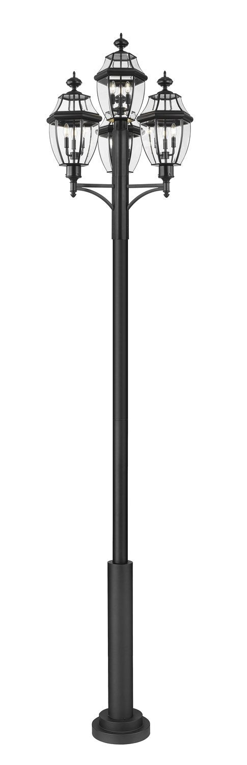 Z-LITE WESTOVER OUTDOOR POST MOUNTED FIXTURE | 580PHB-4-5010P-BK - Post