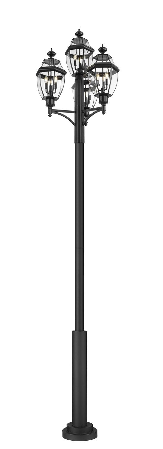 Z-LITE WESTOVER OUTDOOR POST MOUNTED FIXTURE | 580PHB-4-5010P-BK - Post