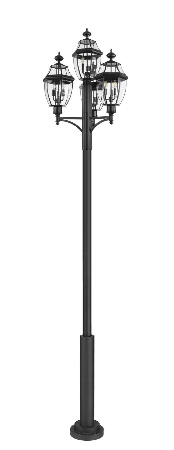 Z-LITE WESTOVER OUTDOOR POST MOUNTED FIXTURE | 580PHB-4-5010P-BK - Post