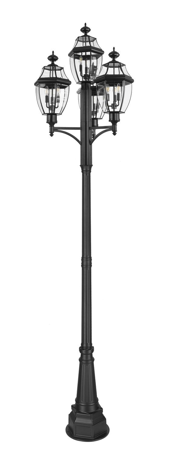 Z-LITE WESTOVER OUTDOOR POST MOUNTED FIXTURE | 580PHB-4-564P-BK - Post