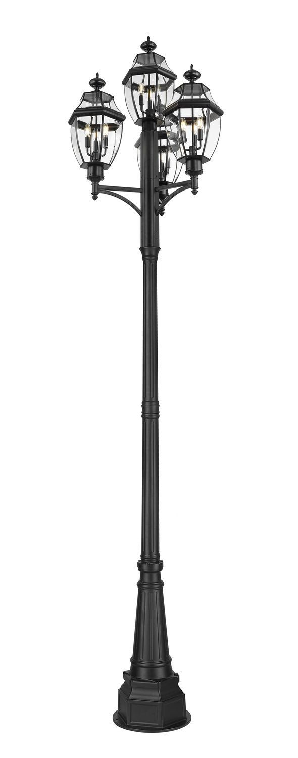 Z-LITE WESTOVER OUTDOOR POST MOUNTED FIXTURE | 580PHB-4-564P-BK - Post