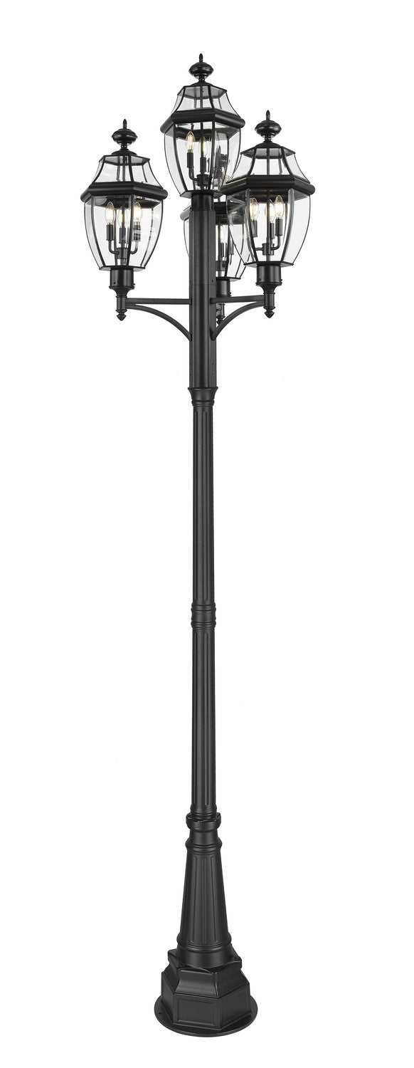 Z-LITE WESTOVER OUTDOOR POST MOUNTED FIXTURE | 580PHB-4-564P-BK - Post